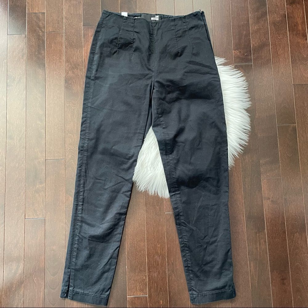 Love Moschino Black Cotton Blend Black Trousers Sz 4